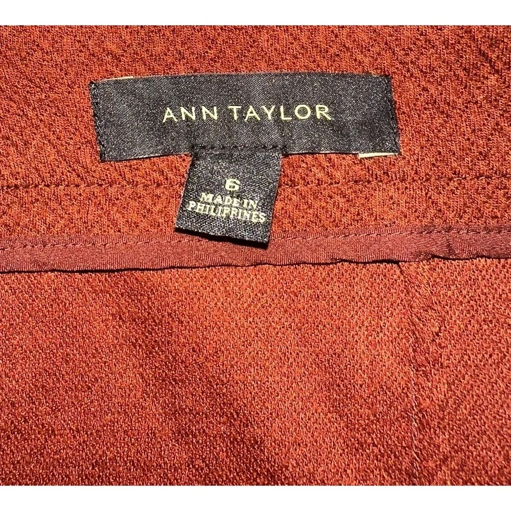 Ann Taylor 2-Piece Set Burnt Orange Peplum Tank (S) & Pencil Skirt‎ (6) Women's